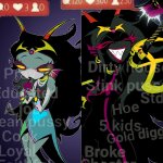  2024 ancestors body_modification feferi_peixes fullres gr1mv4d3r her_imperious_condescension jaggy_lines meme peixeses phone selfie silhouette starter_outfit text trident weapon 