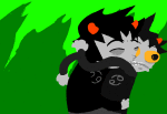  animated blackrom hug image_manipulation karkat_vantas kiss multiple_personas self_loathing selfcest shipping solo source_needed sourcing_attempted 