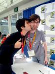  andrew_hussie kiss let_me_tell_you_about_homestuck real_life shipping solo thumbs_up 