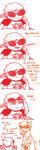  ! 2012 ? animalstuck back_angle bro comic dave_strider fullres game_bro jaggy_lines lemurly monochrome no_hat red_baseball_tee text unbreakable_katana wut 