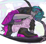  2026 del'fi fullres homestuck:_beyond_canon inauguraldeath low_angle scythe sitting solo starter_outfit 