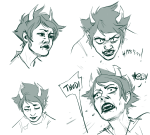 2013 art_dump fullres headshot kanaya_maryam monochrome paperseverywhere reaction sketch solo starter_outfit text word_balloon