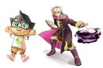  2015 animal_crossing book crossover fire_emblem fullres john_egbert nintendo paperseverywhere rose_lalonde starter_outfit super_smash_bros 