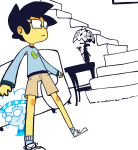  blue_slime_ghost_shirt john_egbert nannasprite niftey oblique_angle panel_redraw sprite stairs starter_outfit 