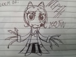  2026 action_claws cat_hat delta_11 fullres grayscale monochrome native_source nepeta_leijon solo starter_outfit text 