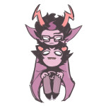  2025 dream_ghost eridan_ampora fullres hug karkar1987 karkat_vantas shipping sickleback sitting starter_outfit 