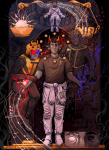  2024 ancestors body_modification captors dancestors eyeshot fanfic_art fullres half_ghost kaden_mackay kid_symbol lyricstuck mituna_captor music_note no_glasses psionics sburb_logo setacin sitting sollux_captor stars starter_outfit text the_psiioniic zodiac_symbol 