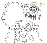  2023 animals aradia_megido blood blush dead freckles fullres grayscale heart highlight_color jaggy_lines kittypeb lineart lion_tamer nepeta_leijon no_hat redrom shipping starter_outfit text word_balloon 