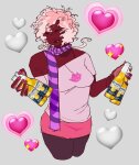 2026 alcohol beverage fullres heart image_manipulation jaggy_lines roxy's_striped_scarf roxy_lalonde solo starter_outfit toothpudding