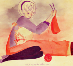  dave_strider dersecest head_on_lap hug incest knitting_needles rose_lalonde shipping yarn 