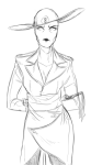  2014 bq fullres grayscale lineart snowman solo starter_outfit tyska 