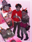  2023 blush body_modification casual dancestors fashion flowers fullres heart hug inikaboom kankri_vantas meenah_peixes music_note red_herring redrom shipping stars text wonk zodiac_symbol 