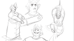  2015 chainsaw chubstuck fullres grayscale kanaya_maryam paperseverywhere sketch starter_outfit 