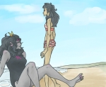  barefoot feferi_peixes horrorcuties jade_harley no_glasses ocean redrom shipping size_difference swimsuit thestralhugs 