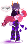 animated broken_source carrying gamzee_makara glitch heart karkat_vantas luna-arthurina redrom shipping text trickster_mode tropicshipping word_balloon