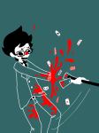  amputation blood gore john_egbert limited_palette milqueyway solo wise_guy_slime_suit 