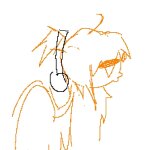  2026 davesprite fullres headphones highlight_color jaggy_lines lineart monochrome profile rox_is_missing solo sprite 