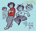  2026 art_dump blackrom cronus_ampora dancestors dream_ghost fullres kancro kankri_vantas mcsiggy scars shipping sitting sketch starter_outfit text the_finger word_balloon 
