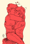  dave_strider heart hug karkat_vantas kiss limited_palette miraliese no_glasses profile red_knight_district redrom shipping 