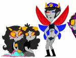 2spooky animated aradia_megido dancing deleted_source eridan_ampora erisol feferi_peixes freckles hat moved_source queen_bee redrom shipping sollux_captor this_is_stupid undergarments zamii070