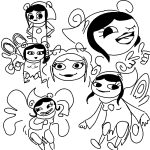  2017 aradia_megido art_dump godtier grayscale headshot jaggy_lines lineart maid solo steelcorridor time_aspect wonk 