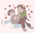  2024 alternate_hair barefoot blush casual clubs diamond fullres heart karkat_vantas katnep lying nepeta_leijon pawfeet redrom shipping sitting spade weaselishmcdiesel 