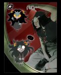  2025 aradia_megido cosplay dead_aradia emoticon fullres gr1mv4d3r jaggy_lines phone real_life skulls solo starter_outfit wonk word_balloon 