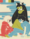  breath_aspect dave_strider dogtier godtier heir jade_harley john_egbert knight limited_palette marriageinapril space_aspect time_aspect witch 