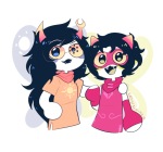  2018 arm_around_shoulder crystalrina fullres godtier heart_aspect light_aspect nepeta_leijon no_glasses redrom rogue schr&ouml;dinger shipping thief vriska_serket 