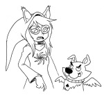  crossover dogtier godtier grayscale greliz jade_harley lineart scooby-doo witch 