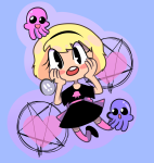  black_squiddle_dress broken_source heart nevelpepperman rose_lalonde solo squiddles word_balloon 