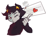  2025 ask duckface fullres heart karkat_vantas nezzy3573 solo sprite_mode starter_outfit text transparent wonk 