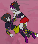  2025 blackrom catcow-draws crossdressing eridan_ampora erisol fashion fullres lying march_eridan shipping sollux_captor 