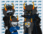  2026 ancestors animated aranea_serket beforus_ancestors blindfold dancestors frigiddoctoratus fullres jaggy_lines lamplady_swansong marquise_spinneret_mindfang no_hat scribble_mode serkets silhouette starter_outfit sufferer_necklace text vriska_serket web 