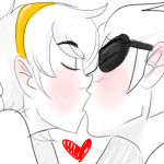  blush dave_strider dersecest headshot heart hottang incest kiss redrom rose_lalonde shipping 