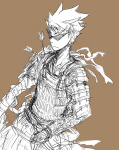  2012 9vs9 au dirk_strider fashion fullres grayscale sketch solo 