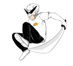  dirk_strider ectobrologist food midair shit_i&#039;m_late_for_school solo starter_outfit transparent unbreakable_katana 