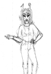 2015 con_air doggirlsondrugs fashion fullres grayscale monochrome sketch solo vriska_serket