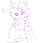 2026 blush empiricist's_wand eridan_ampora fullres heart lineart monochrome sketch solo starter_outfit swissdirk text