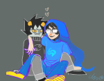  arm_around_shoulder breath_aspect ccin communism godtier heart heir john_egbert karkat_vantas redrom shipping 