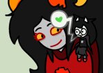  2026 aradia_megido dailyaradia dogtier fullres godtier heart jade_harley jaggy_lines maid redrom shipping sitting size_difference space_aspect time_aspect witch word_balloon 