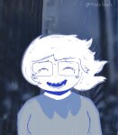  2025 casual crossover crying fullres john_egbert june_egbert monochrome rain rozebudx3 solo vocaloid 
