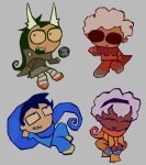  2023 alternate_hair beta_kids breath_aspect dave_strider dogtier fullres godtier heir jade_harley john_egbert knight land_of_wind_and_shade light_aspect planets repliiku rose_lalonde seer space_aspect time_aspect witch 