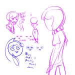 2017 back_angle fullres headshot john_egbert lineart monochrome rose_lalonde rule63 steelcorridor text