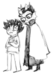 2023 arms_crossed caligvlasaqvarivm eridan_ampora fullres grayscale karkat_vantas sketch starter_outfit 