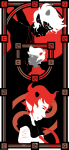2017 ancestors blood dancestors fullres kankri_vantas karkat_vantas limited_palette princessesaphi profile sickle silhouette starter_outfit the_sufferer transparent vantases zodiac_symbol