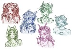 2025 aradia_megido bep3240 body_modification fashion feferi_peixes freckles fullres girls headshot heart kanaya_maryam nepeta_leijon starter_outfit terezi_pyrope theme_coloring vriska_serket 