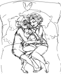  bed bq cauterize_sisters drama_queens escl-ert grayscale hug humanized hysterical_dame multishipping nervous_broad problem_sleuth_(adventure) redrom shipping size_queens sketch sleeping snowman 