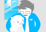  2026 aspect_symbol breath_aspect facial_hair fullres harry_anderson_egbert homestuck:_beyond_canon hug image_manipulation jaggy_lines john_egbert light_aspect native_source offkilterkeys sun 