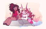  2019 aradia_megido au crystalrina fashion feferi_peixes freckles fullres hemocircle humanized merfolk no_glasses ocean redrom shipping sitting 